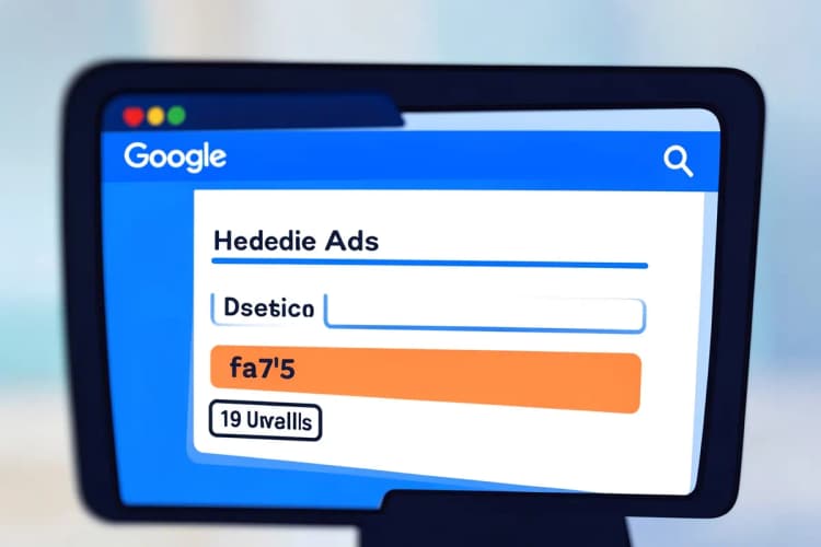 Tela de criação de anúncio no Google Ads com campos para preencher.