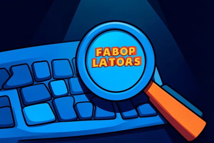 Uma lupa sobre um conjunto de palavras-chave em um teclado de computador, simbolizando a escolha de termos para anúncios, em fundo escuro.
