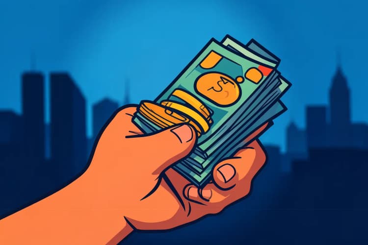 salário de um profissional de marketing digital, com cifrão e gráfico de barras