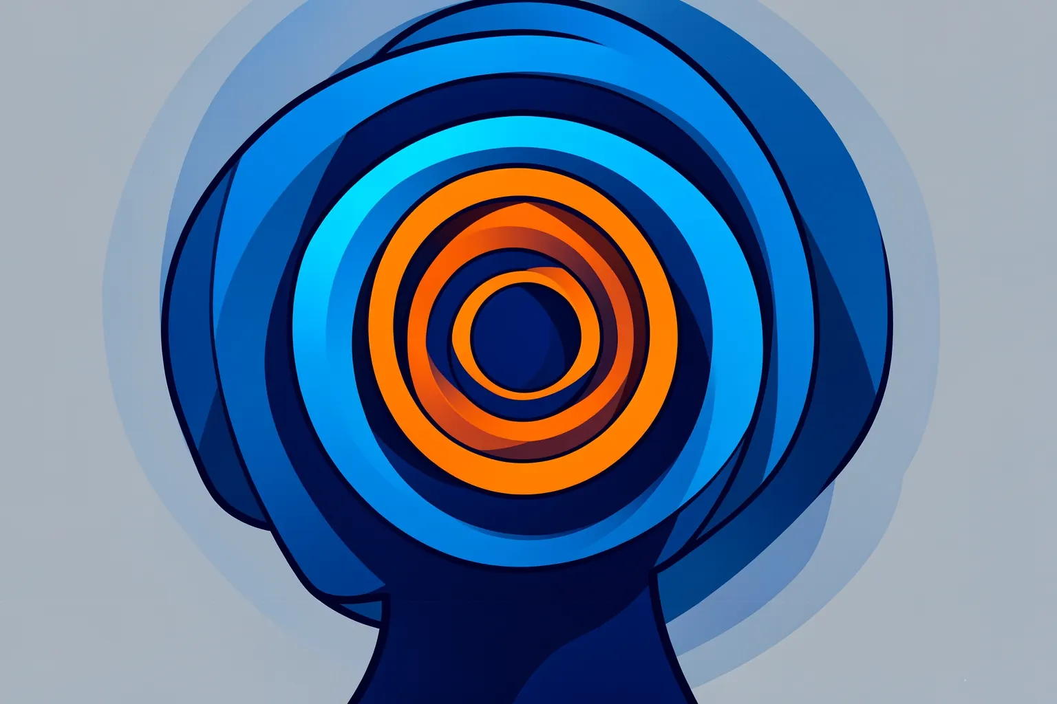 Capa de artigo com o título "Os níveis de consciência: como aplicá-los em suas estratégias", com uma ilustração abstrata de uma cabeça humana com círculos concêntricos de cores variadas emanando dela.